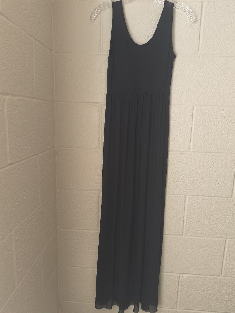 Classic Black See-through Sleeveless Maxi Cover-Up - OS